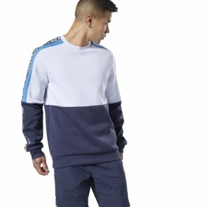 Bluza Męskie Reebok Meet You There Crew Białe PL 75ZMJRA